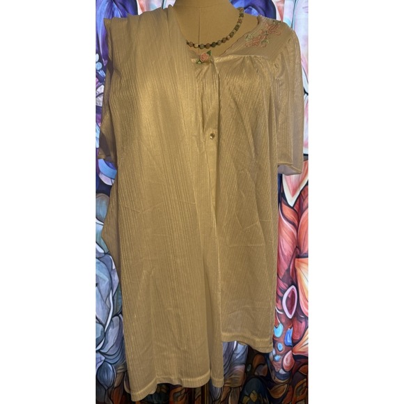 Other - Kelly Reed 2 Piece Button Down Shirt & Pants White Pocket Size XXL Embroidered